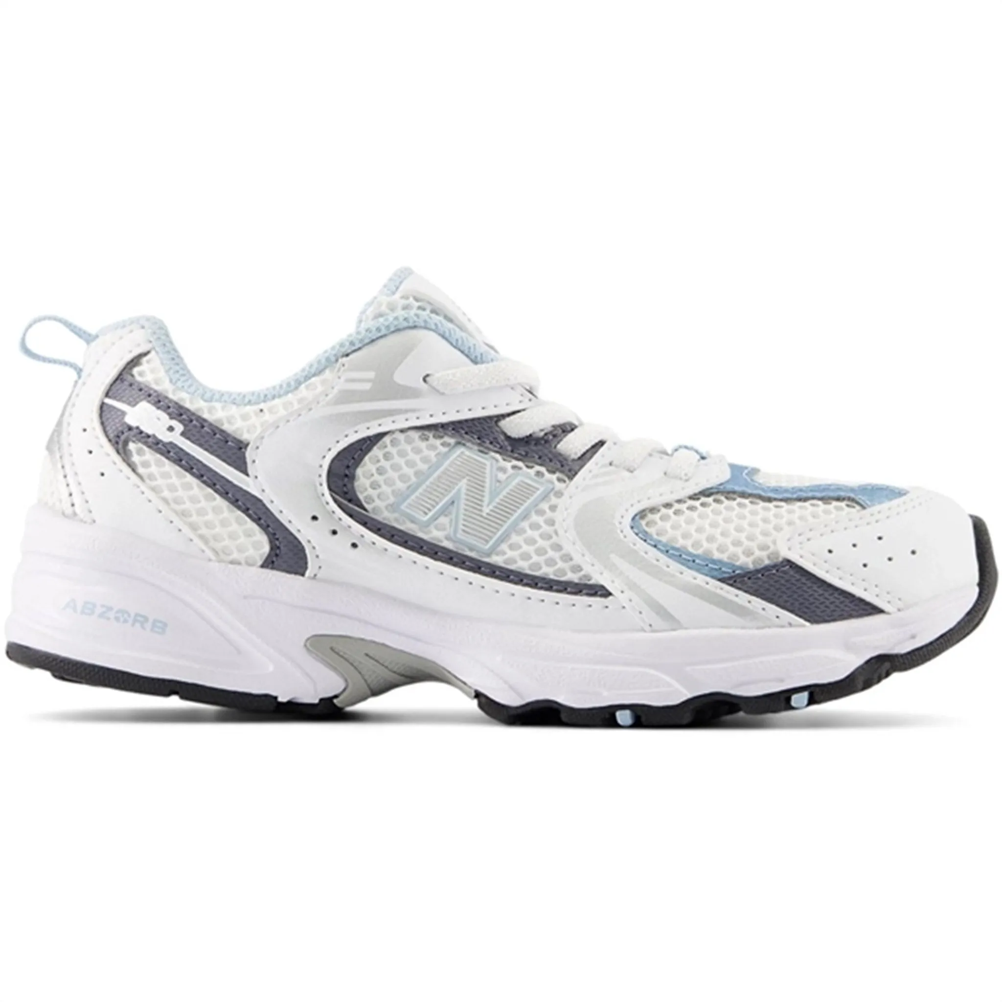 New Balance 530 Kids Bungee Lace Sneakers White Sneakers Strap