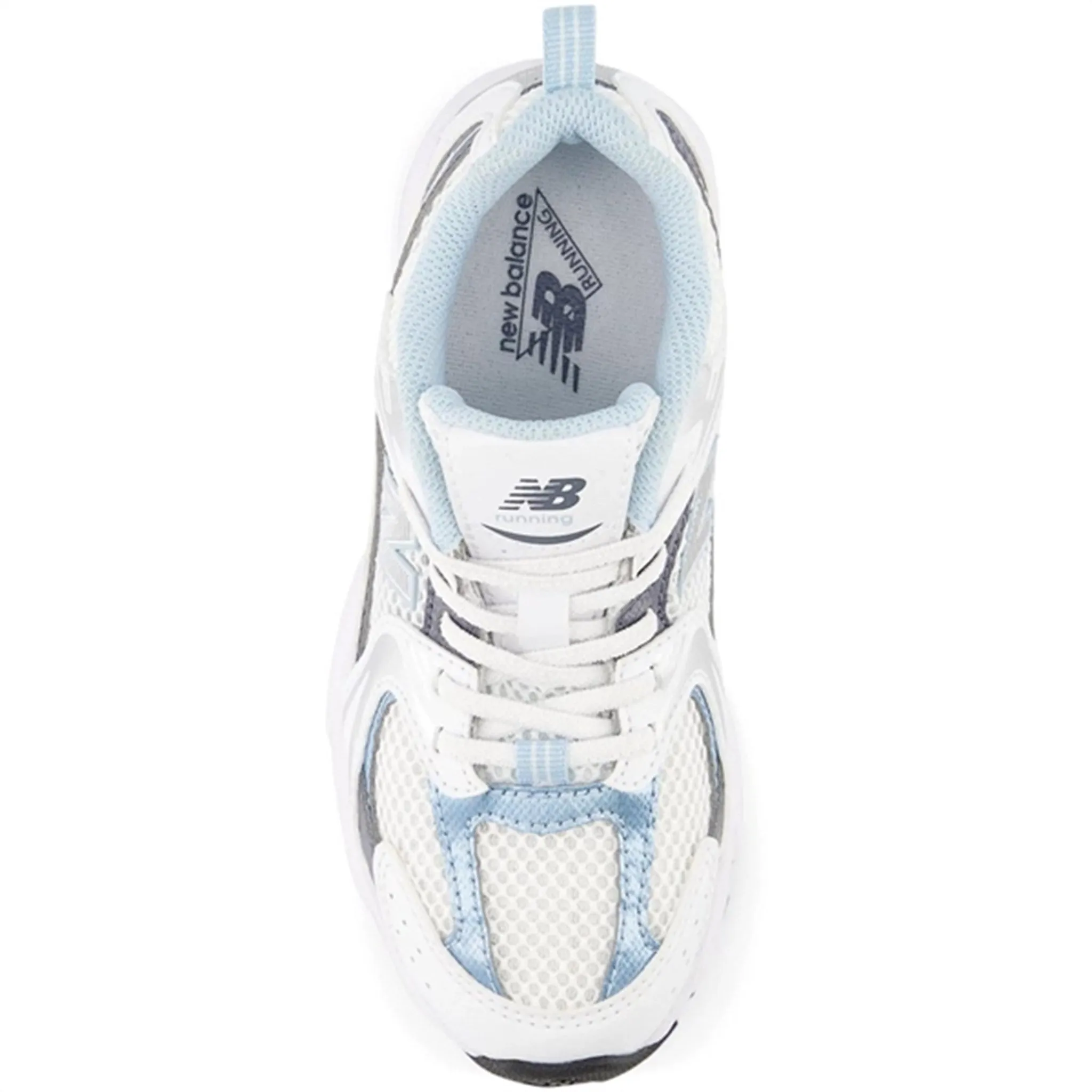 New Balance 530 Kids Bungee Lace Sneakers White Stretchers Sneakers