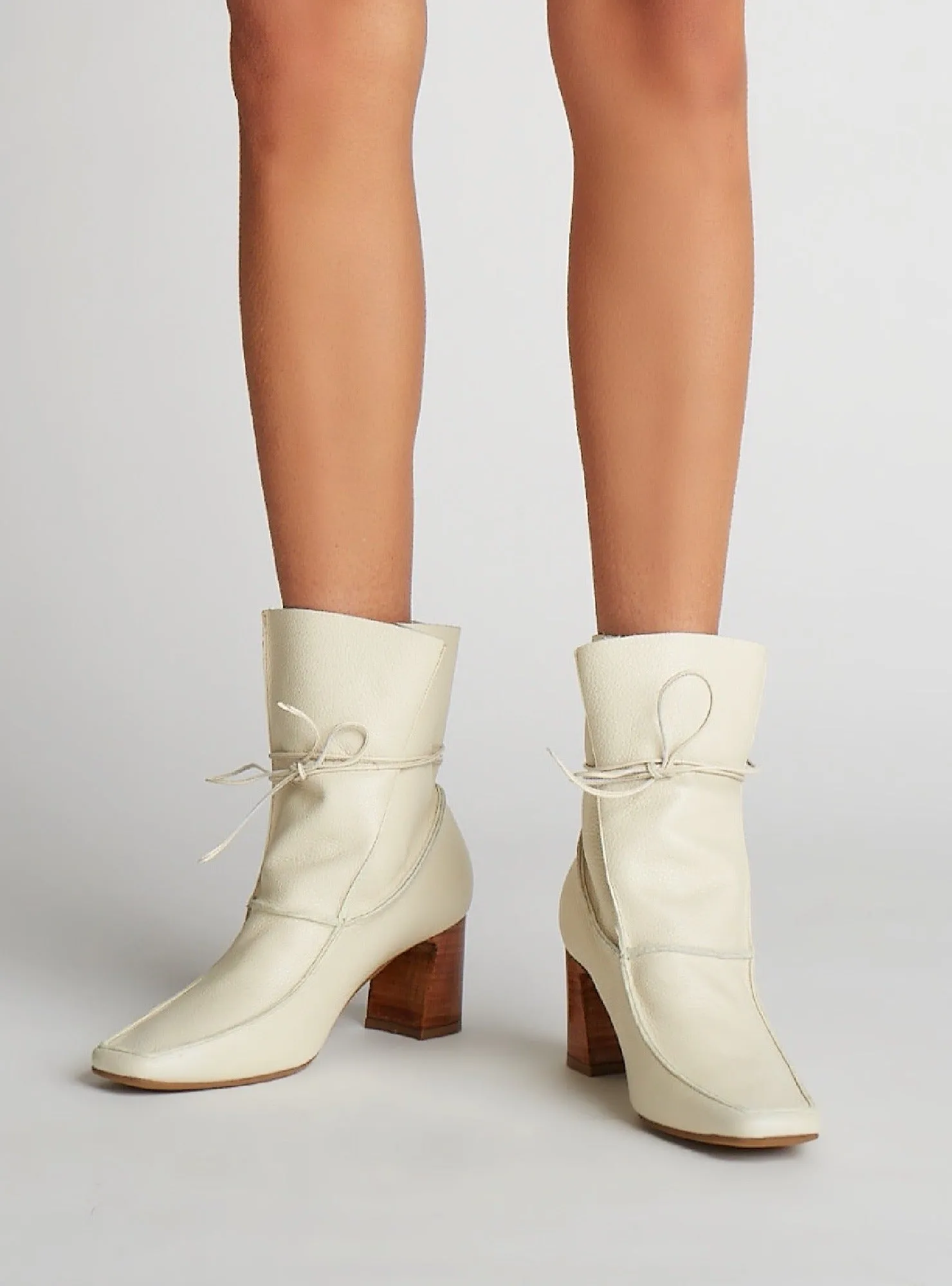 Cheap Hiking Boots Awakening ankle boots in ivory leather womens shoes