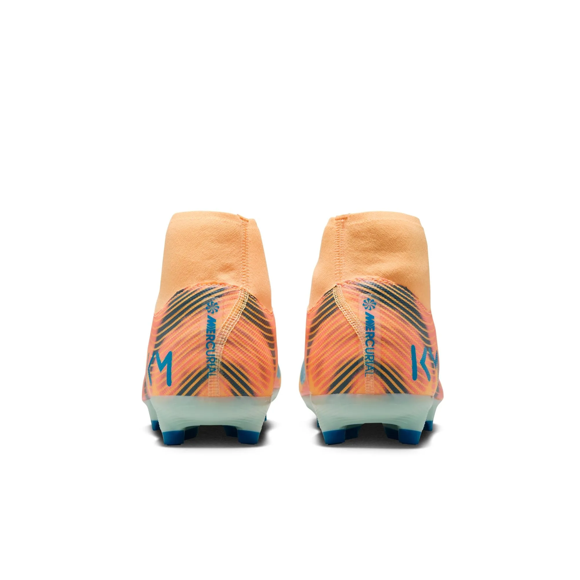 Nike Air Zoom Mercurial Superfly 10 Academy Kylian Mbapp FG Firm Ground Soccer Cleats - Melon Tint/Neo Turq Igloo