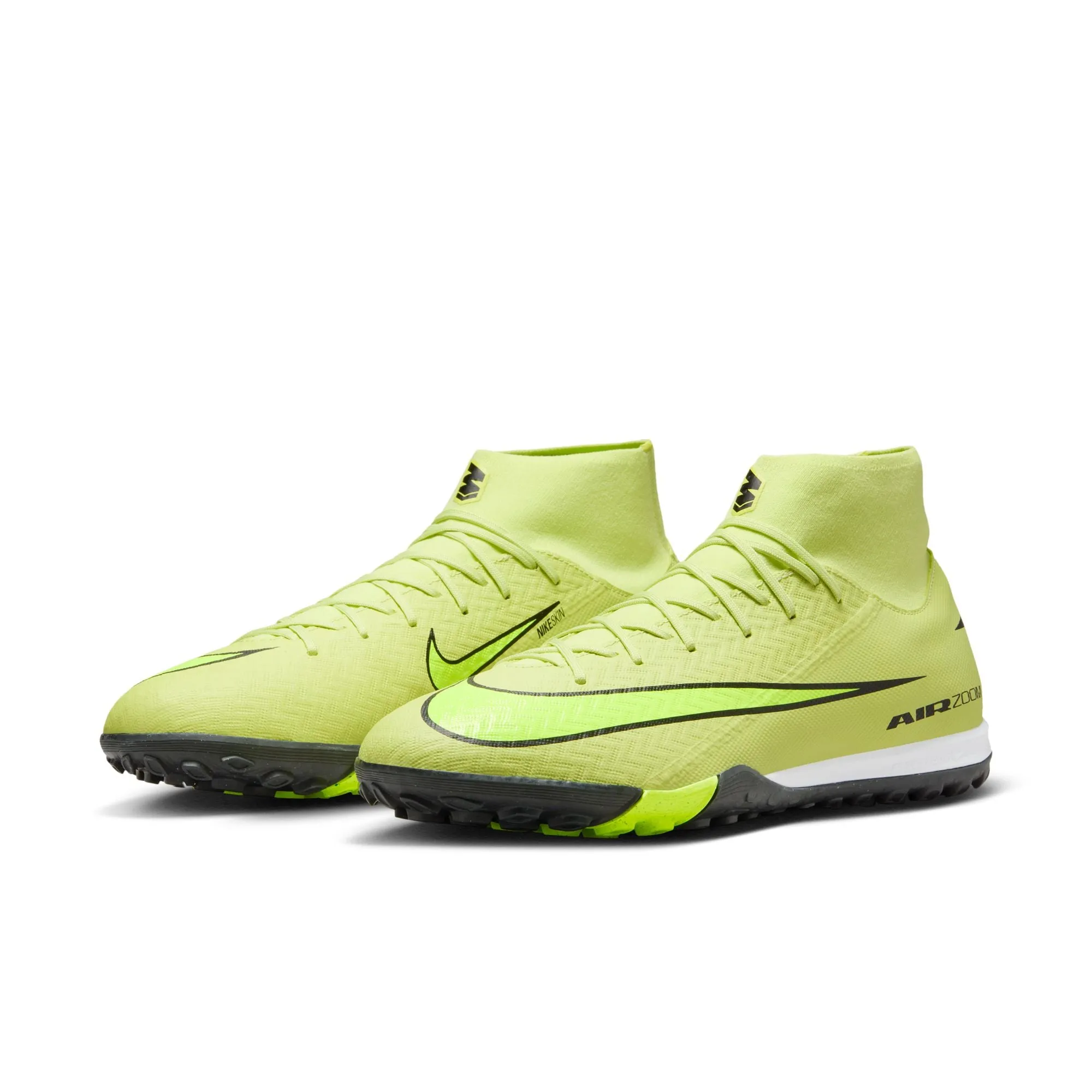 Nike Air Zoom Mercurial Superfly 10 Academy TF Turf Soccer Shoes - Limelight/Volt-Hyper Crimson Supreme Soccer Cleats