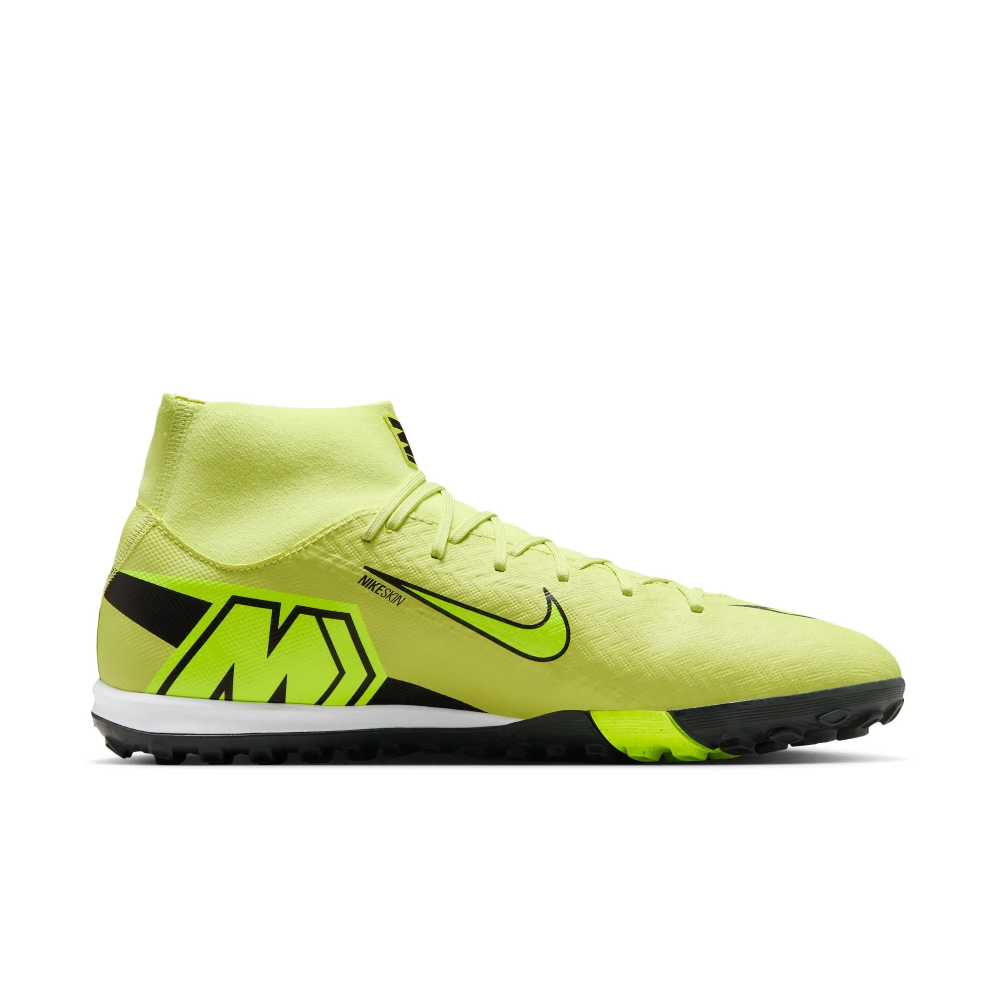 Nike Air Zoom Mercurial Superfly 10 Academy TF Turf Soccer Shoes - Limelight/Volt-Hyper Crimson American Soccer Cleats