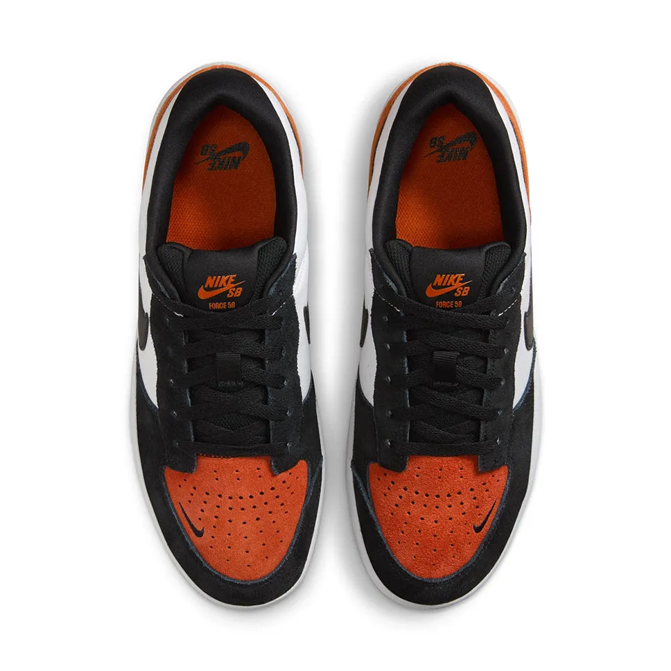 Nike SB Force 58 White Black Cosmic Clay Shoes 50 Dollar Basketball Shoes