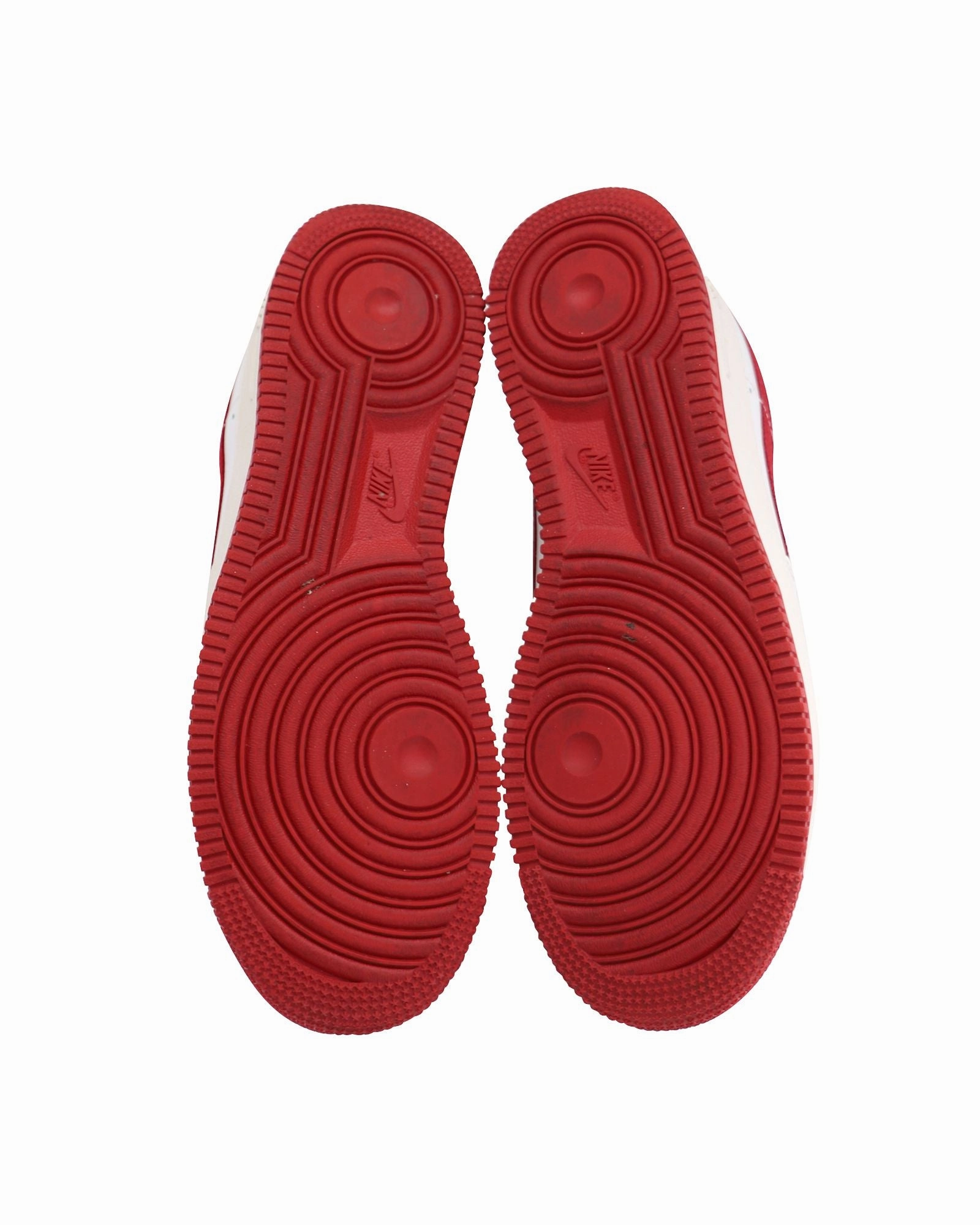 Oq Sneakers Nike Air Force 1 High 'Nai Ke' Sneakers in White Red Leather