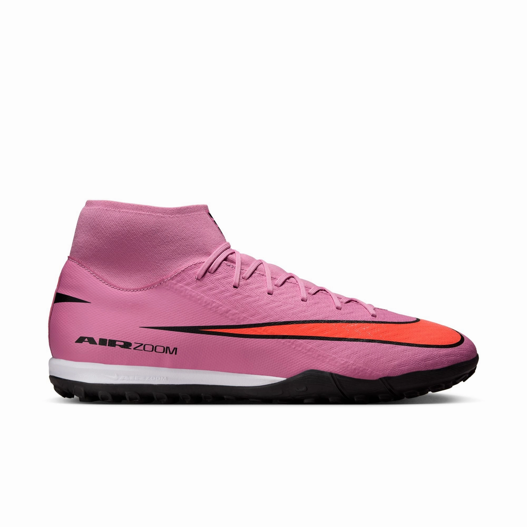 Nike Air Zoom Mercurial Superfly 10 Academy TF Turf Soccer Shoes - Magic Flamingo/ Black Total Crimson Soccer Cl