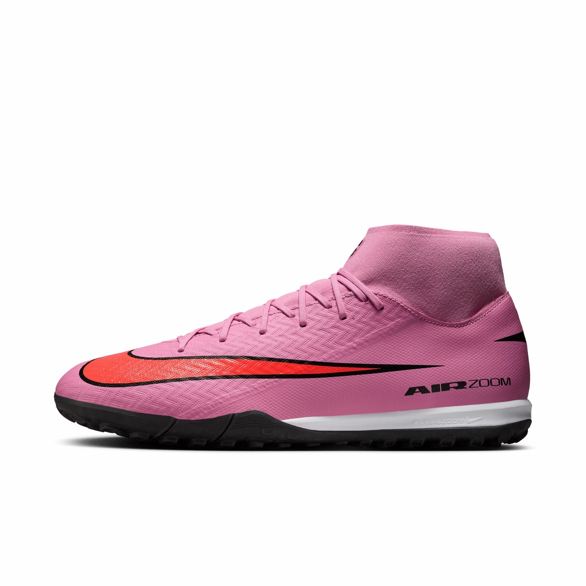 Nike Air Zoom Mercurial Superfly 10 Academy TF Turf Soccer Shoes - Magic Flamingo/ Black Total Crimson