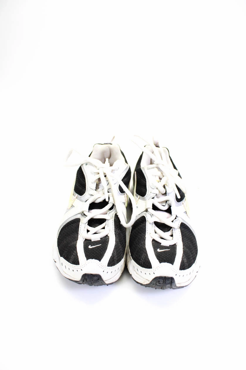 D C Sneakers Nike Womens Leather Lace Up Baskets De Course Sneakers Multi Colored