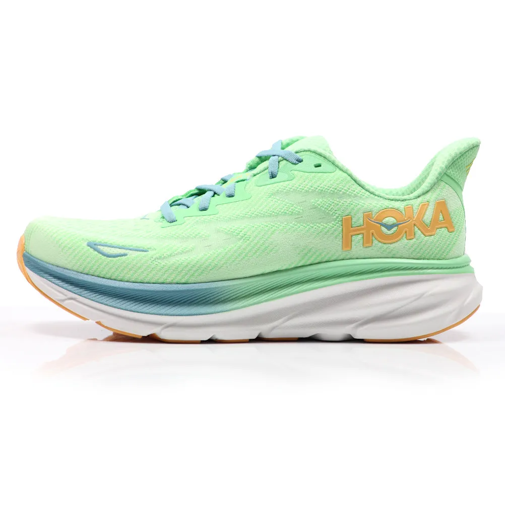 Hoka One One Clifton 9 Men's Running Shoe - Zest/Lime Glow Running Shoes For Forefoot Running