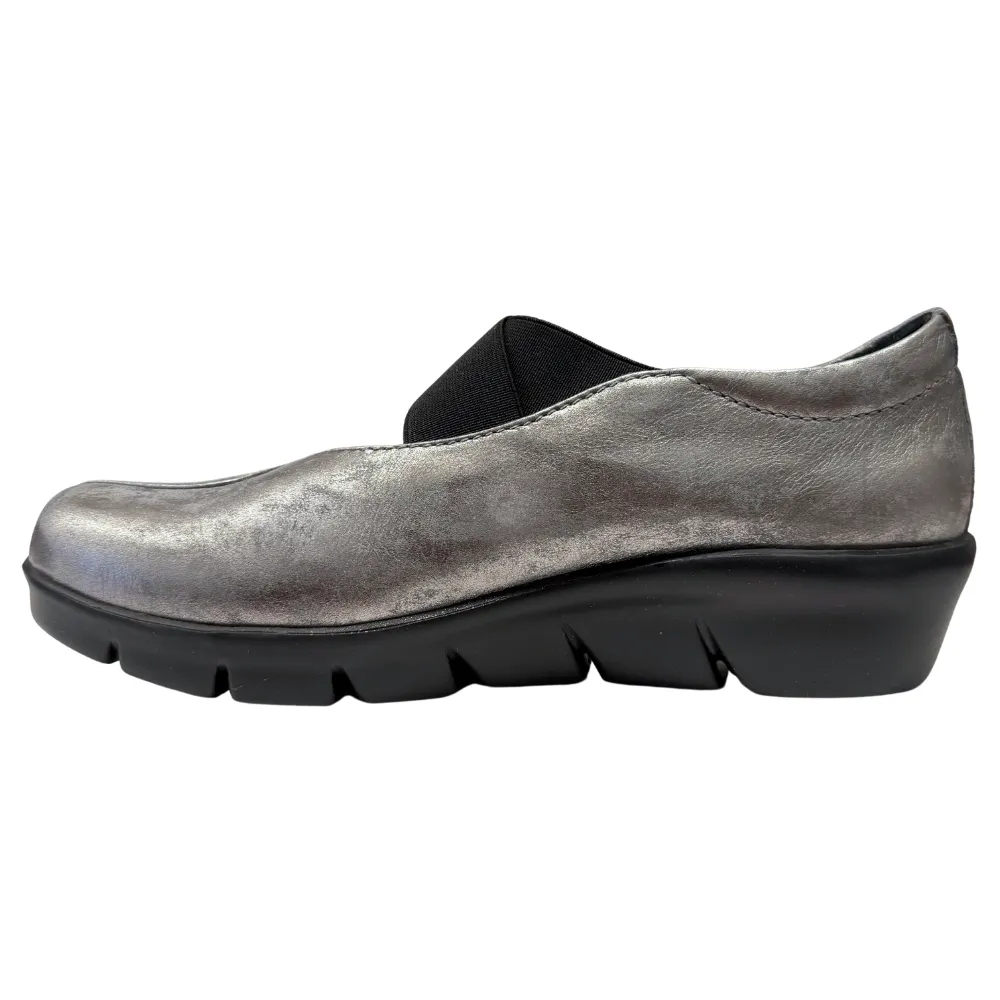 Wolky Cursa Grey Amalia Nubuck Shoe (Women's) Slip On Rubber Shoe Slip Ons