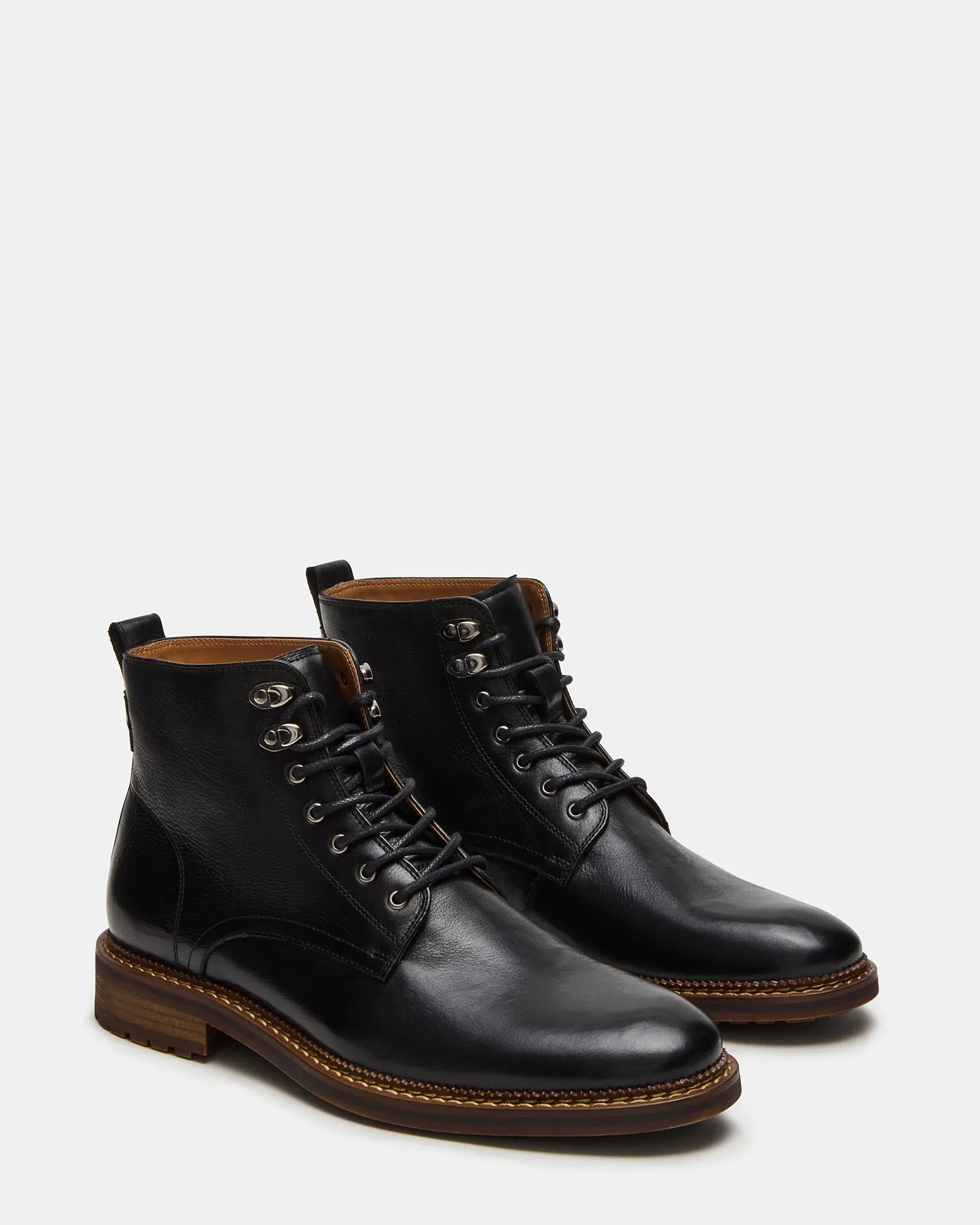 Western Cowboy Ankle Boots NOBY BLACK LEATHER