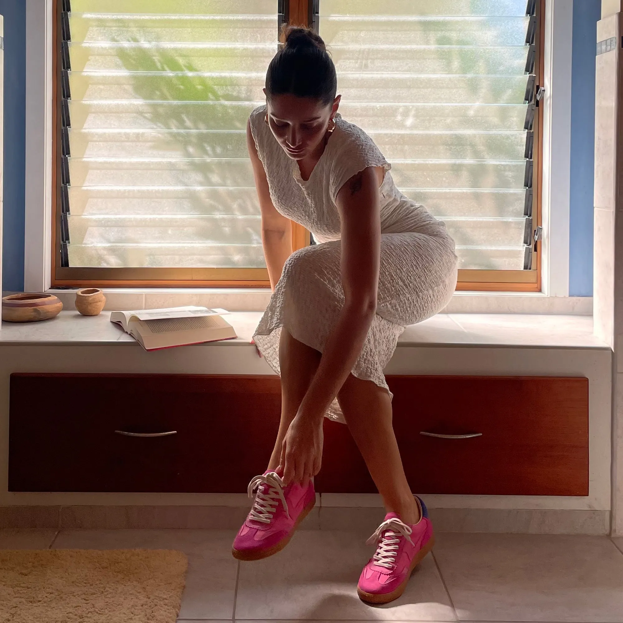 NOTICE SNEAKERS PINK SUEDE Shoelace Length For Sneakers