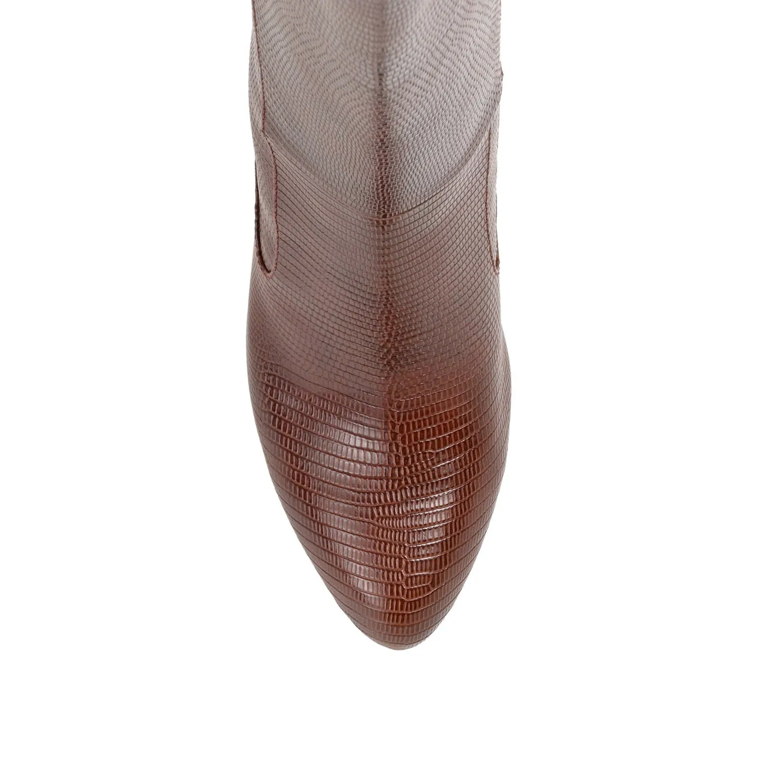 TAVIA KNEE-HIGH BOOTS IN X-WIDE CALF Grey Cowgirl Boots