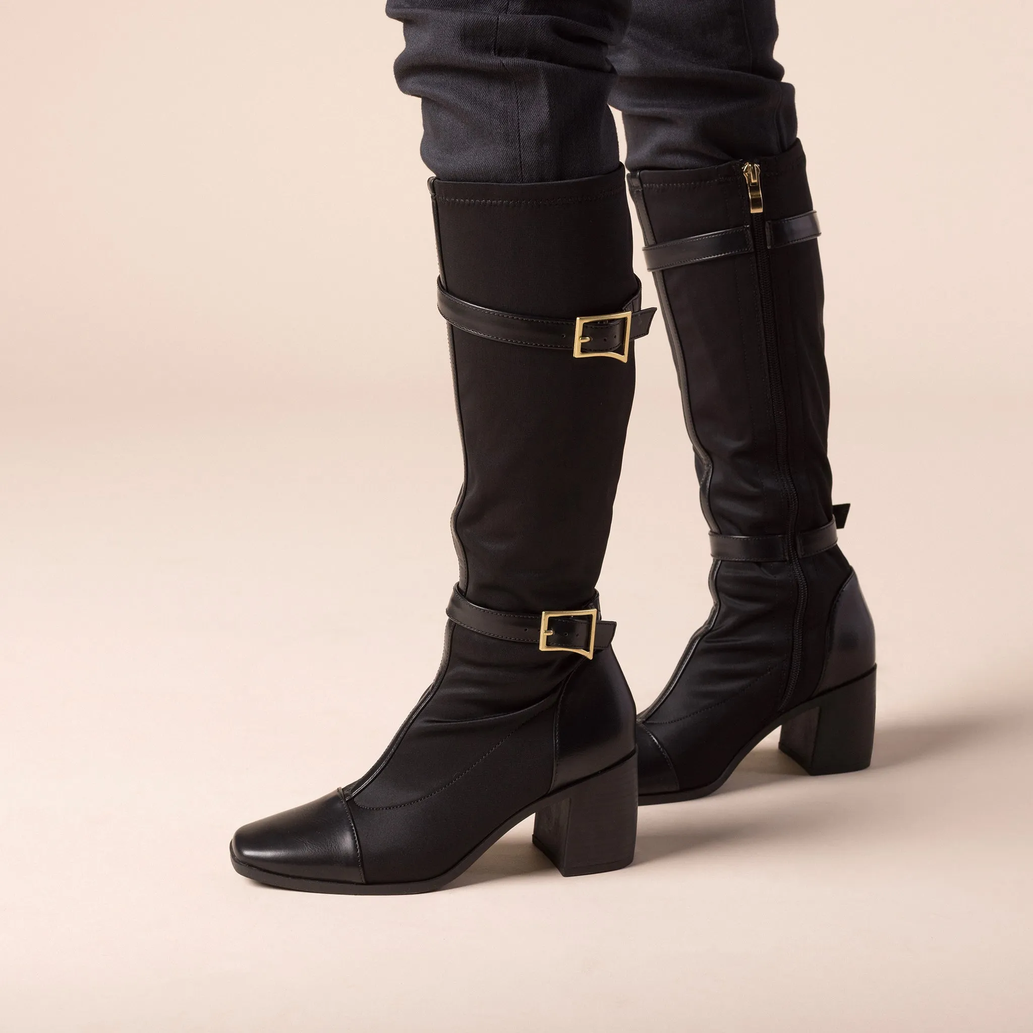 GAIBREE KNEE-HIGH BOOTS IN STRETCHY FABRIC Amazon Ankle Boots