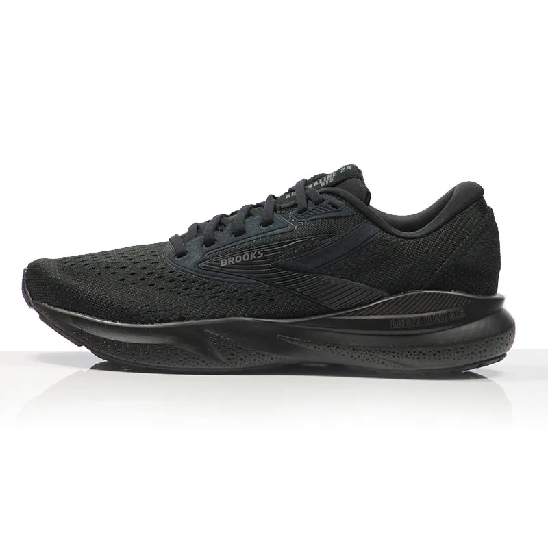 Athletic Spikes Running Shoes Brooks Adrenaline GTS 24 Men's Running Shoe - Black/Black/Ebony