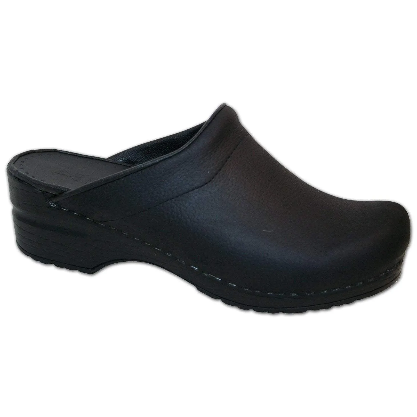 Cloud Slip On Karl Men's Oiled Leather Clog - Black