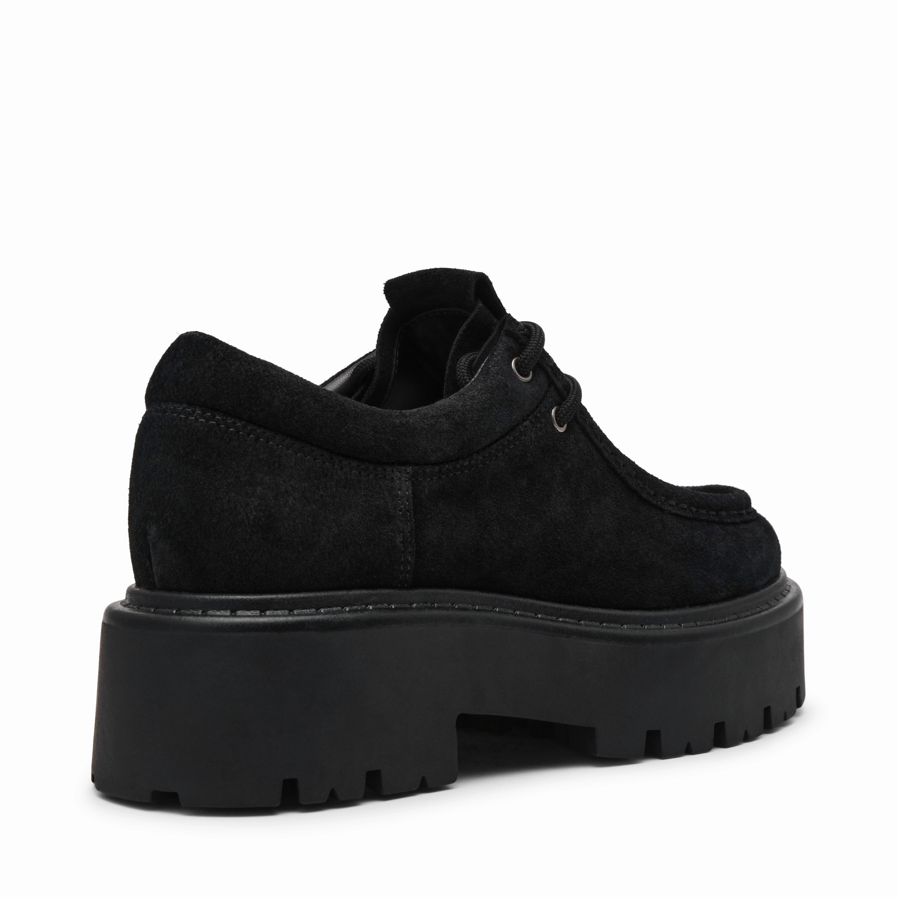 Offsetter Flat Shoe BLACK SUED Flat Sling Shoes