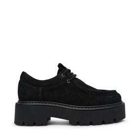 Offsetter Flat Shoe BLACK SUED Most Comfortable Flat Shoes For Feet
