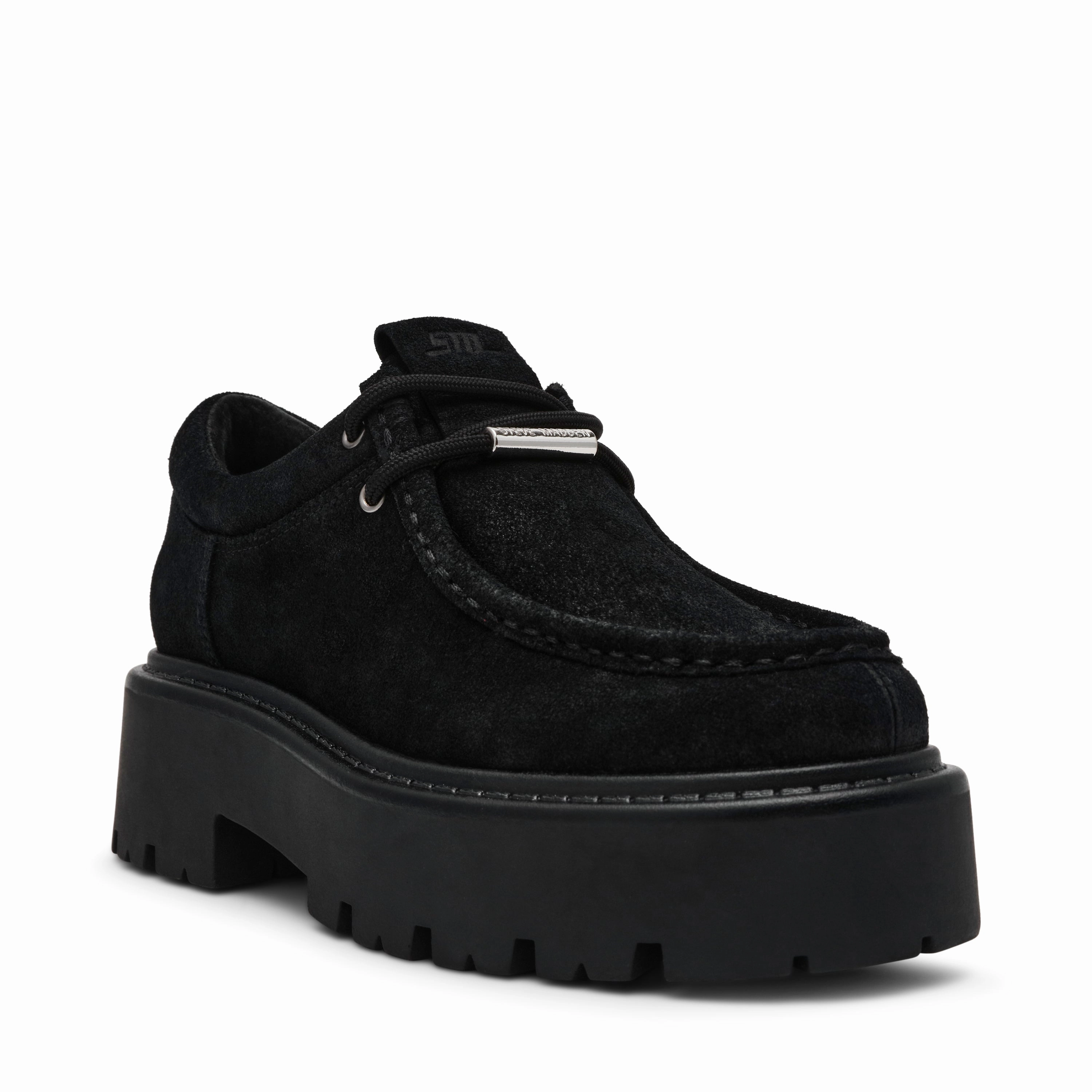 Offsetter Flat Shoe BLACK SUED Flat Shoes With Knee Length Dress