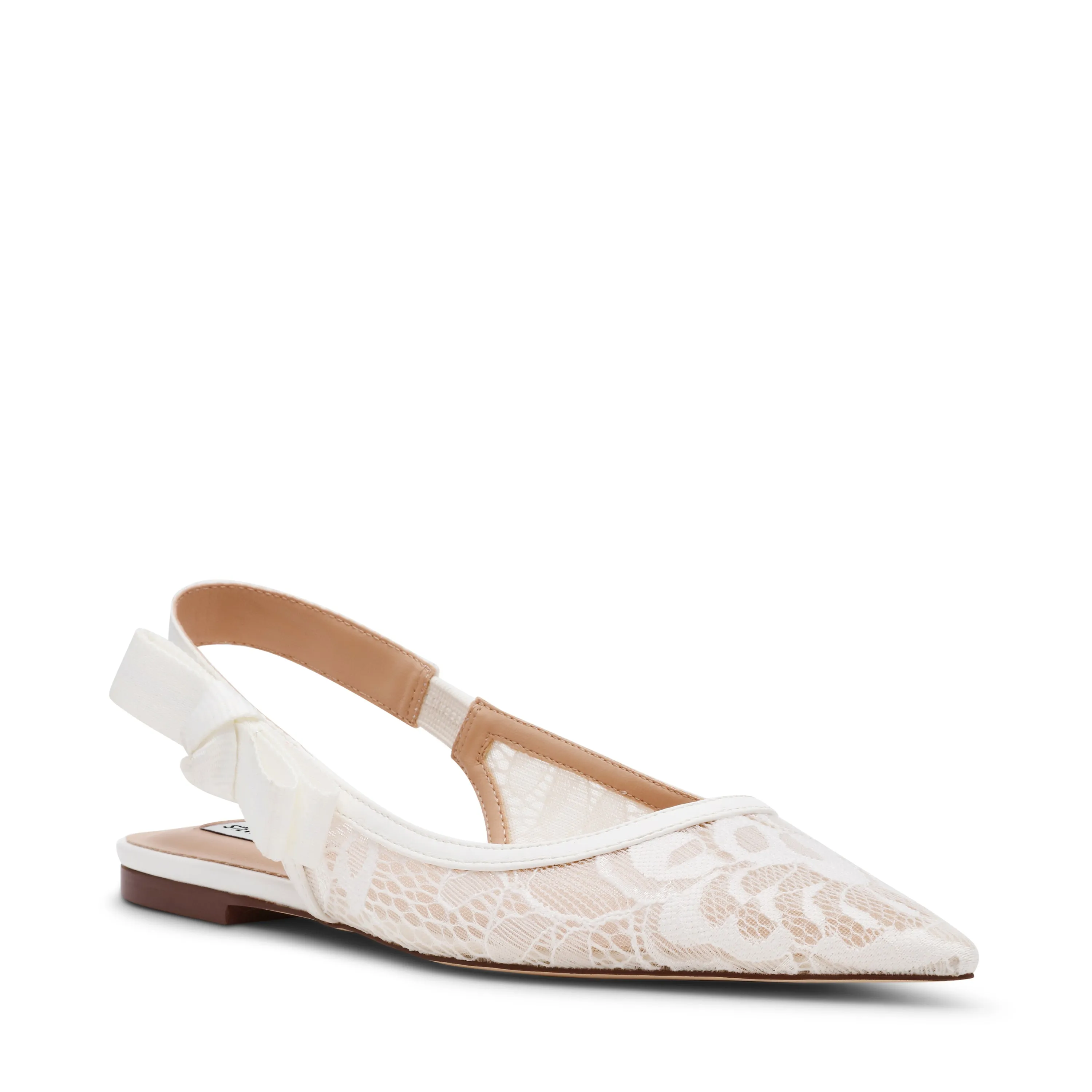 Olyvia-L Flat Shoe WHITE LACE Shoes For Very Flat Feet