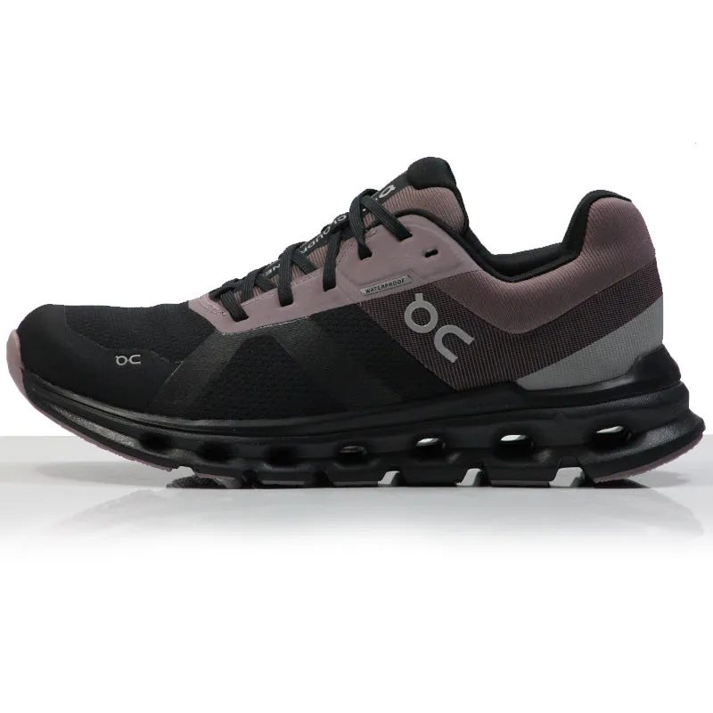 Stability Running Shoes On Cloudrunner Waterproof Women's Running Shoe - Black/Grape