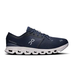 On Hybrid Training Shoe On Running Men's Cloud X 4 Shoes - Ink / Ivory