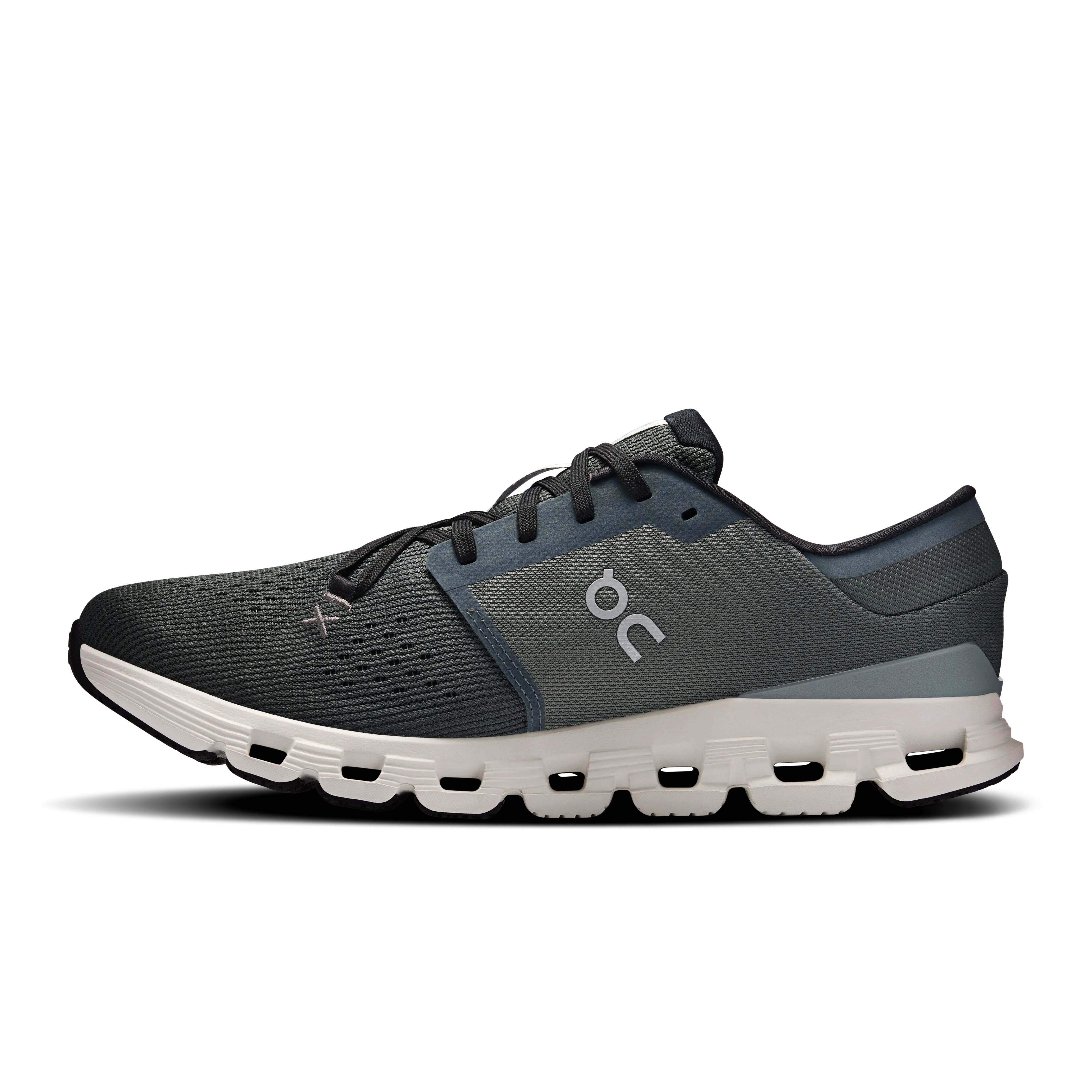 On Running Men's Cloud X 4 Shoes - Shadow / Apollo On Strength Training Shoes