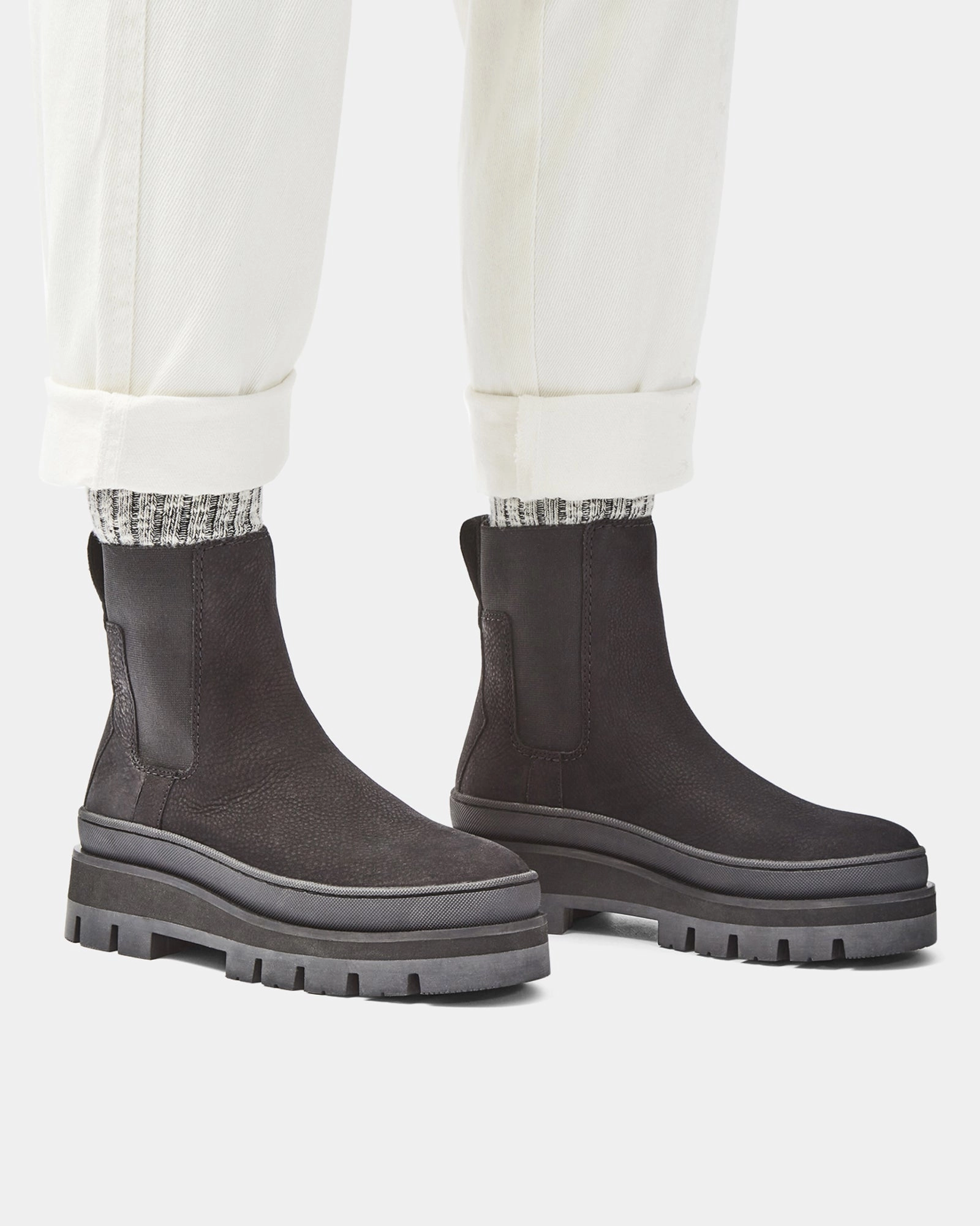 Orianna2 Top Black Nubuck Grundens Deck Boots