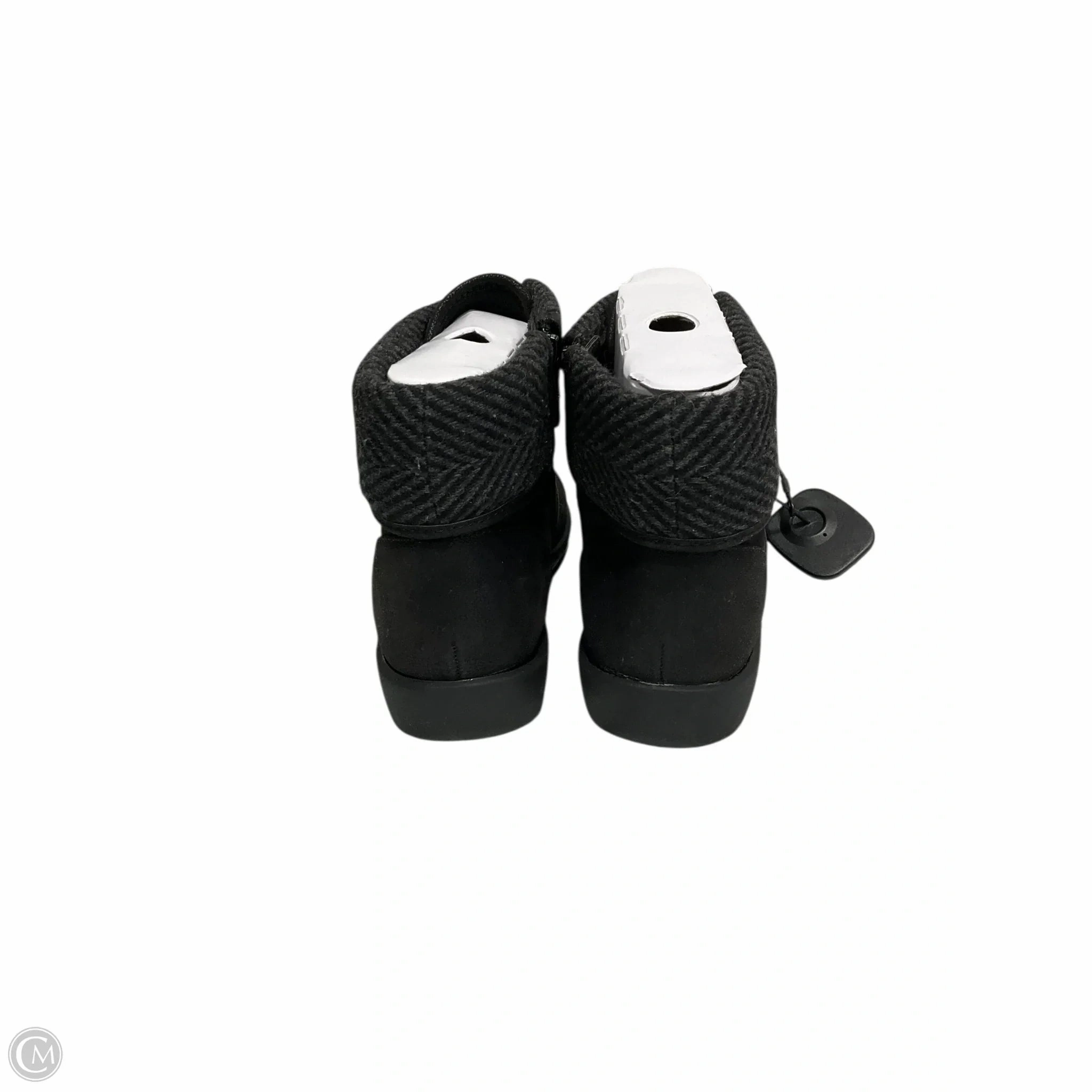 Boots Ankle Flats By Clarks In Black, Size: 9 Flat Western Ankle Boots