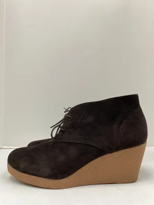 Chunky Heeled Platform Lace-up Ankle Boots Boots Ankle Flats By Talbots  Size: 10