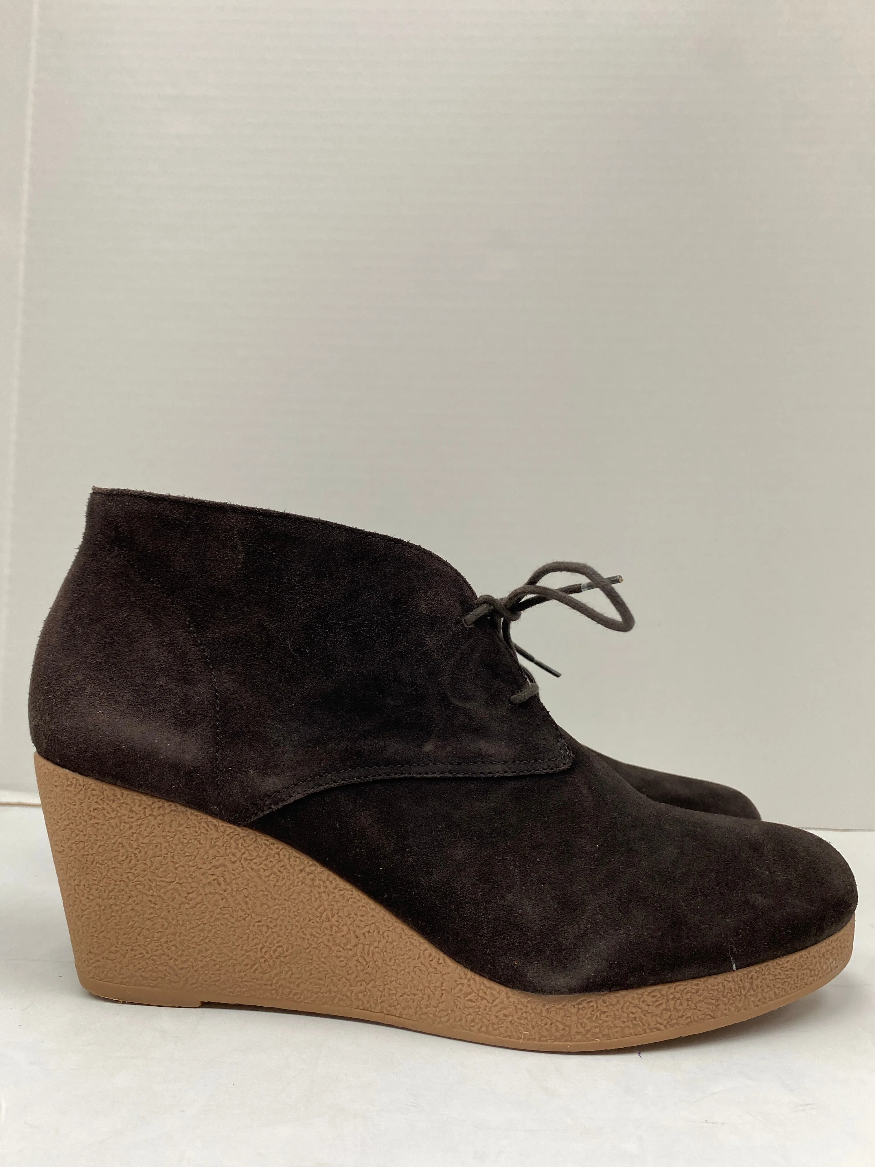 Boots Ankle Flats By Talbots  Size: 10 Wide Width Leather Ankle Boots