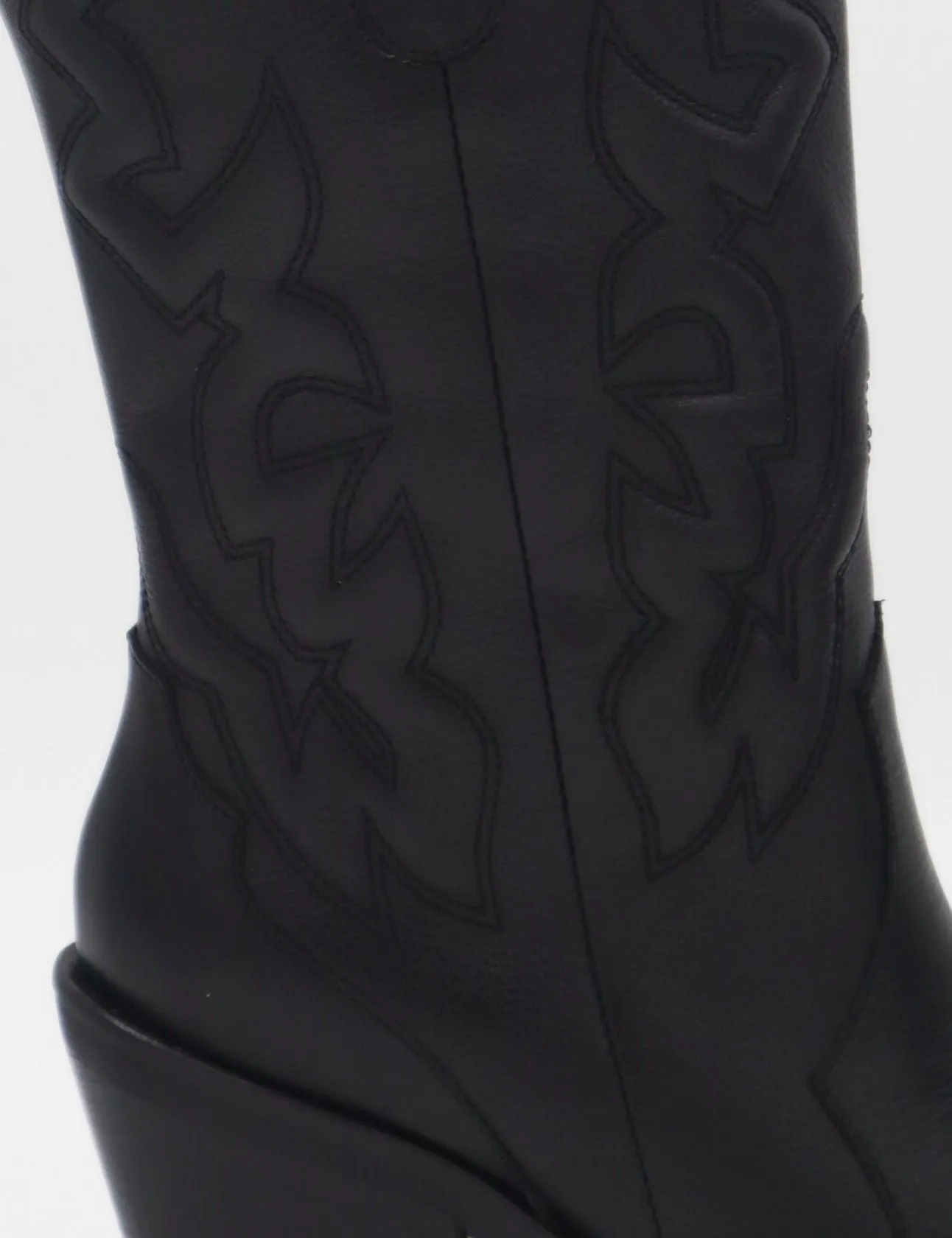 Low Heel Knee High Boots Leather Palisades western boots in black leather womens shoes