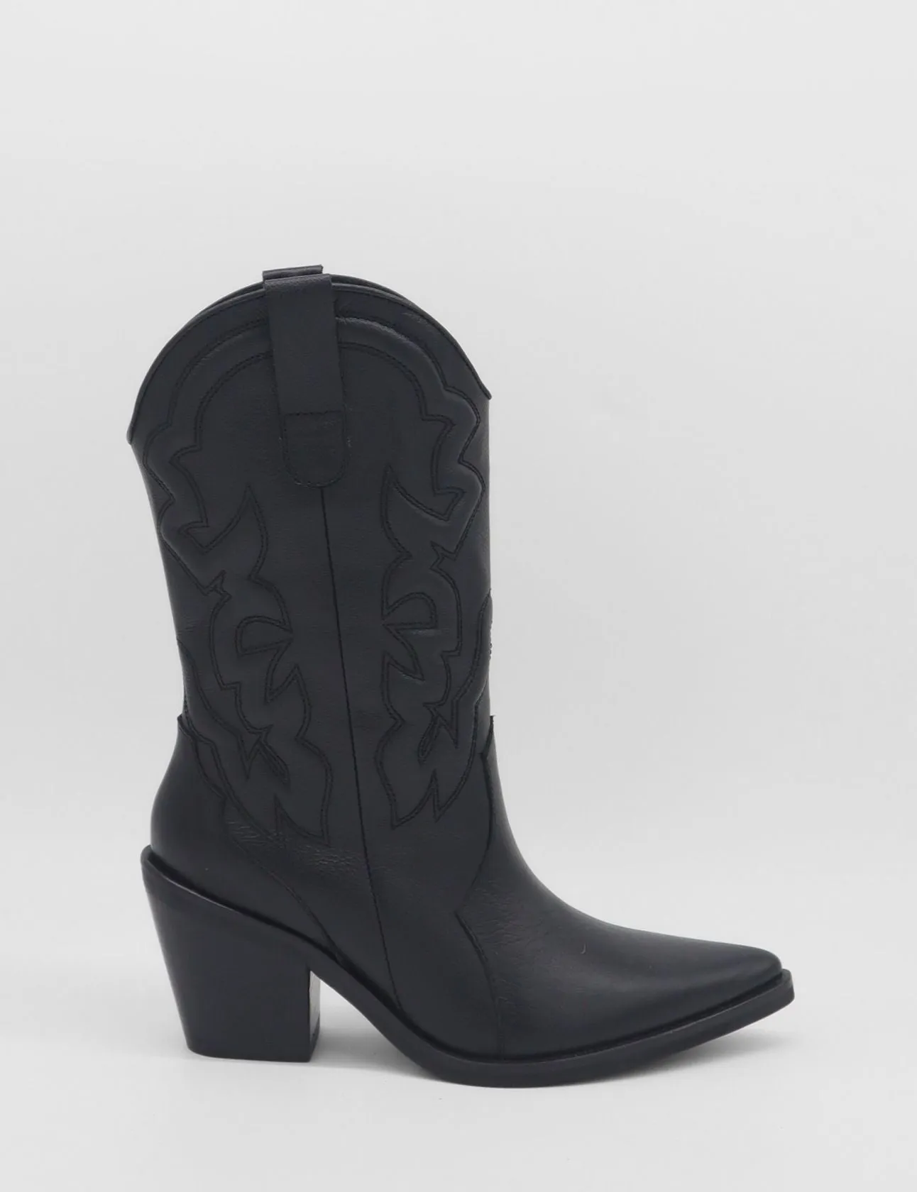 Square Toe Boots On Sale Palisades western boots in black leather womens shoes