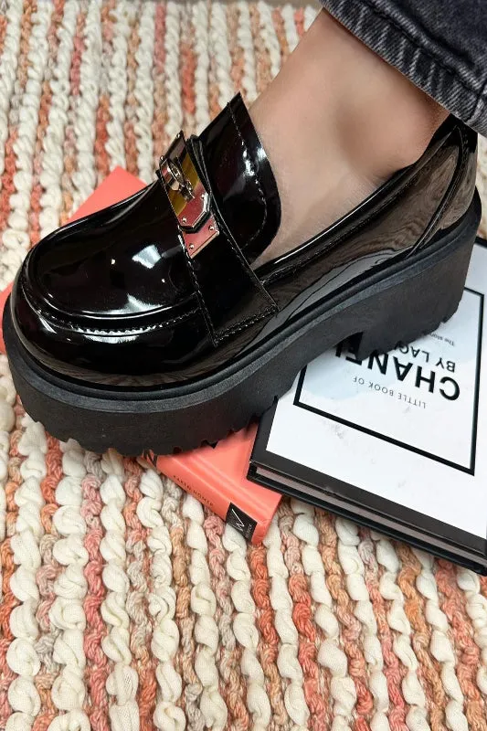 When Do You War Loafers Patent Platform Loafer