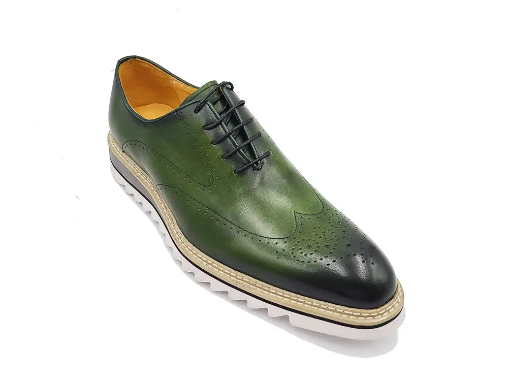 Bread Loafers Bakery Patina Wing-tip Oxford with Medallion on Toe