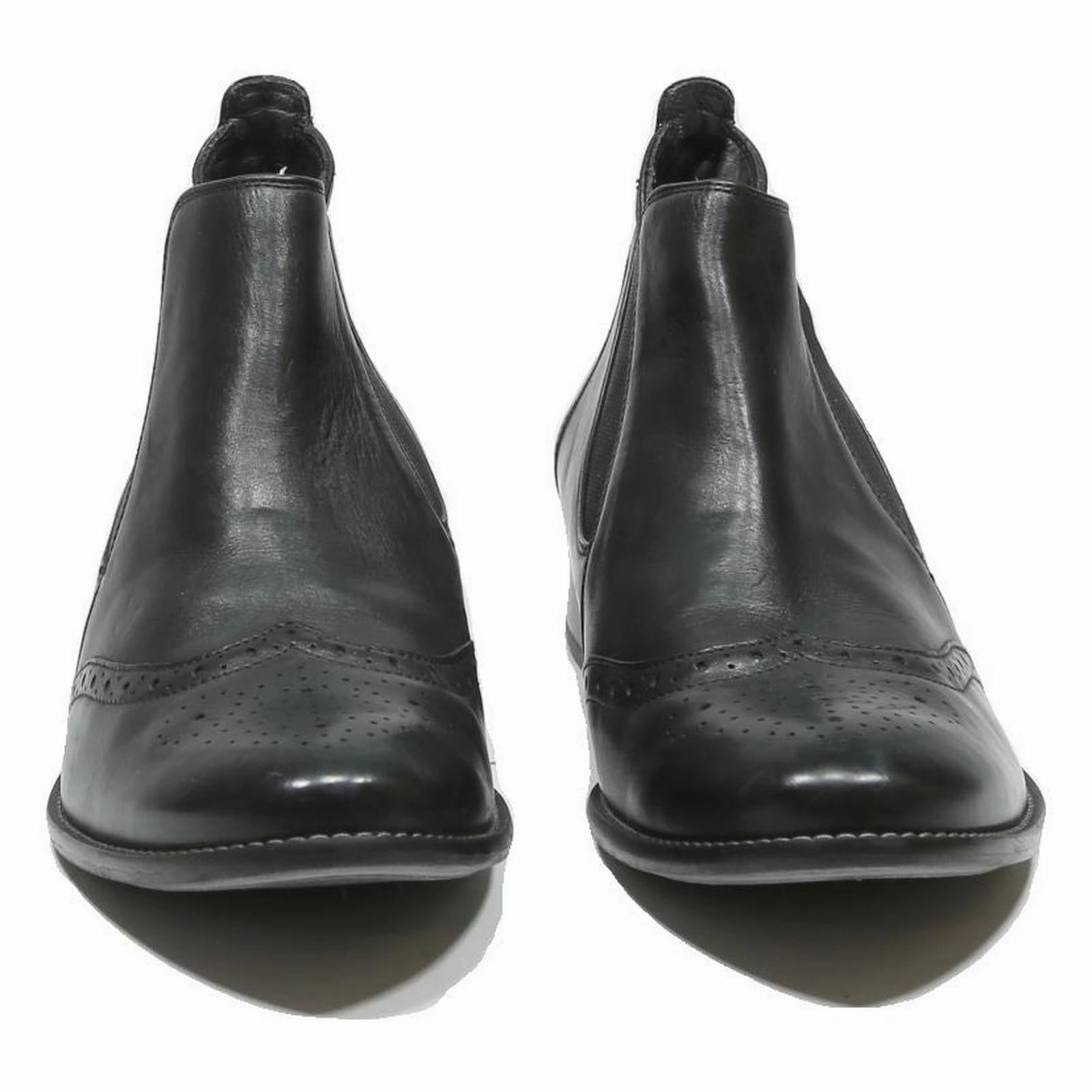 PAUL GREEN Womens Chelsea Boots Black Leather UK 7.5 Stylish Comfortable Womens Biker Boots