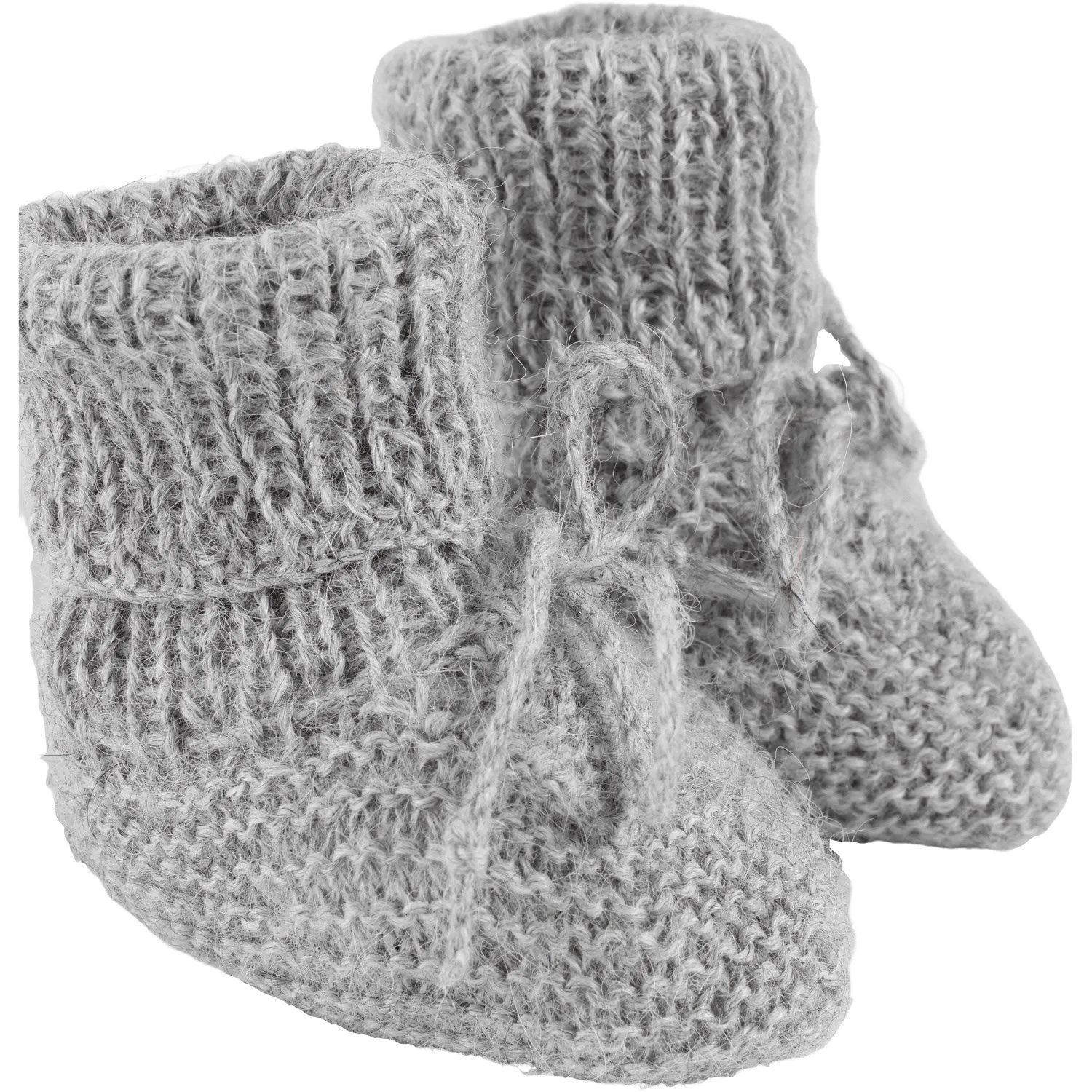 Huttelihut Medium Grey Melange Footies Alpaca Wool Knit Insulated Composite Toe Boots