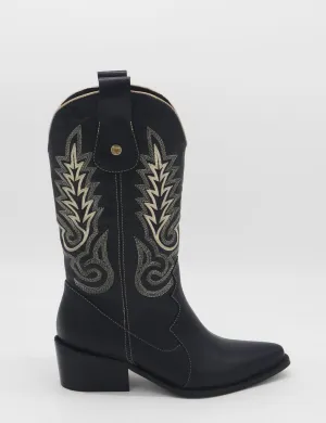Boots Irish Setter Loyal western cowboy boots in black leather women's shoes