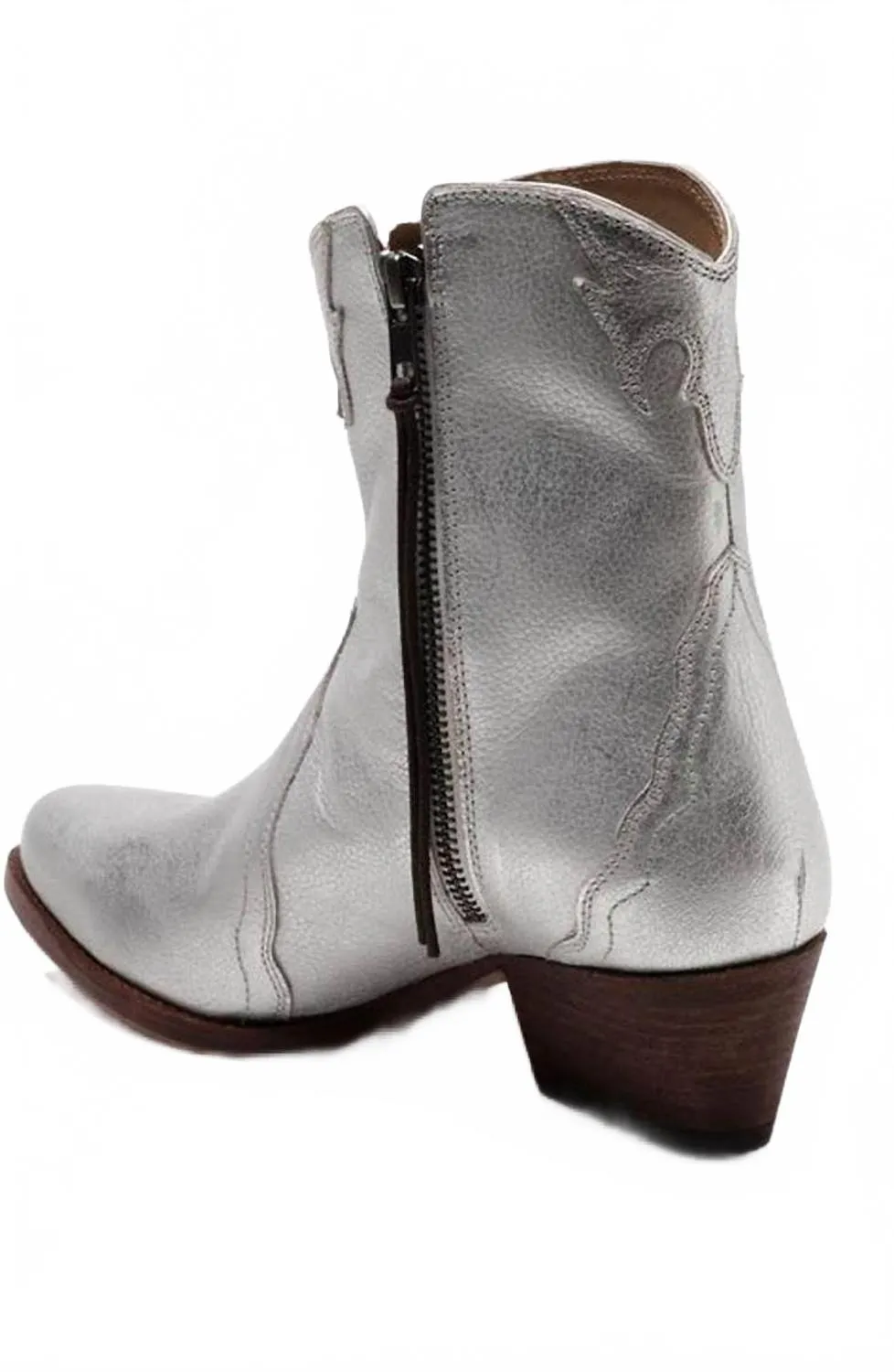 Non Heeled Boots Women's New Frontier Western Boots In Silver
