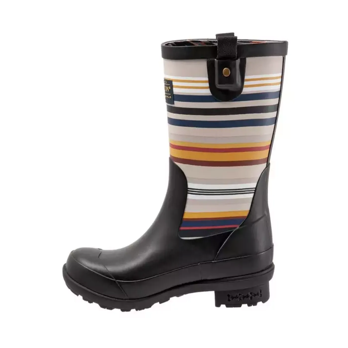 Pendleton Ladies Bridger Stripe Black Mid Rain Boots PW2280-001 Helldusk Boots