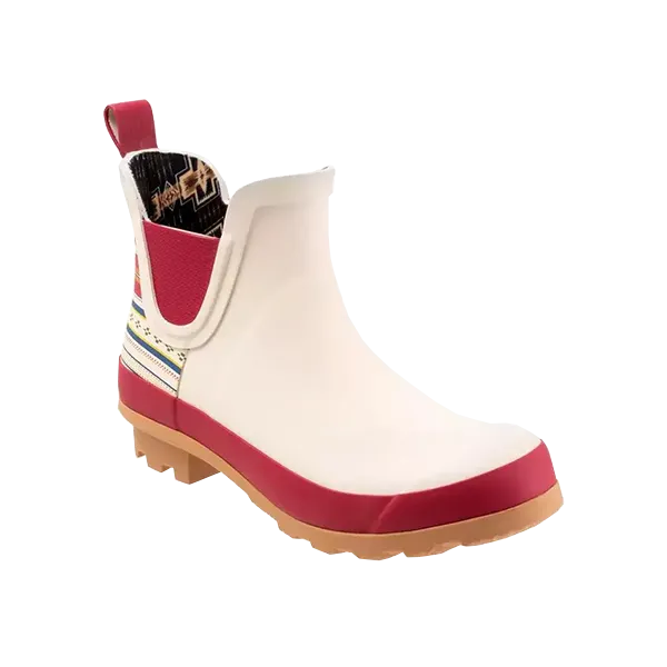 Brogan Boots Pendleton Ladies Paloma Stripe Chelsea White Rubber Boots PW2251-120