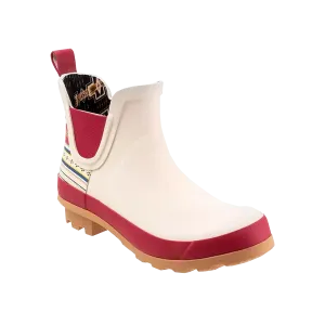 Pendleton Ladies Paloma Stripe Chelsea White Rubber Boots PW2251-120 Guy Boots