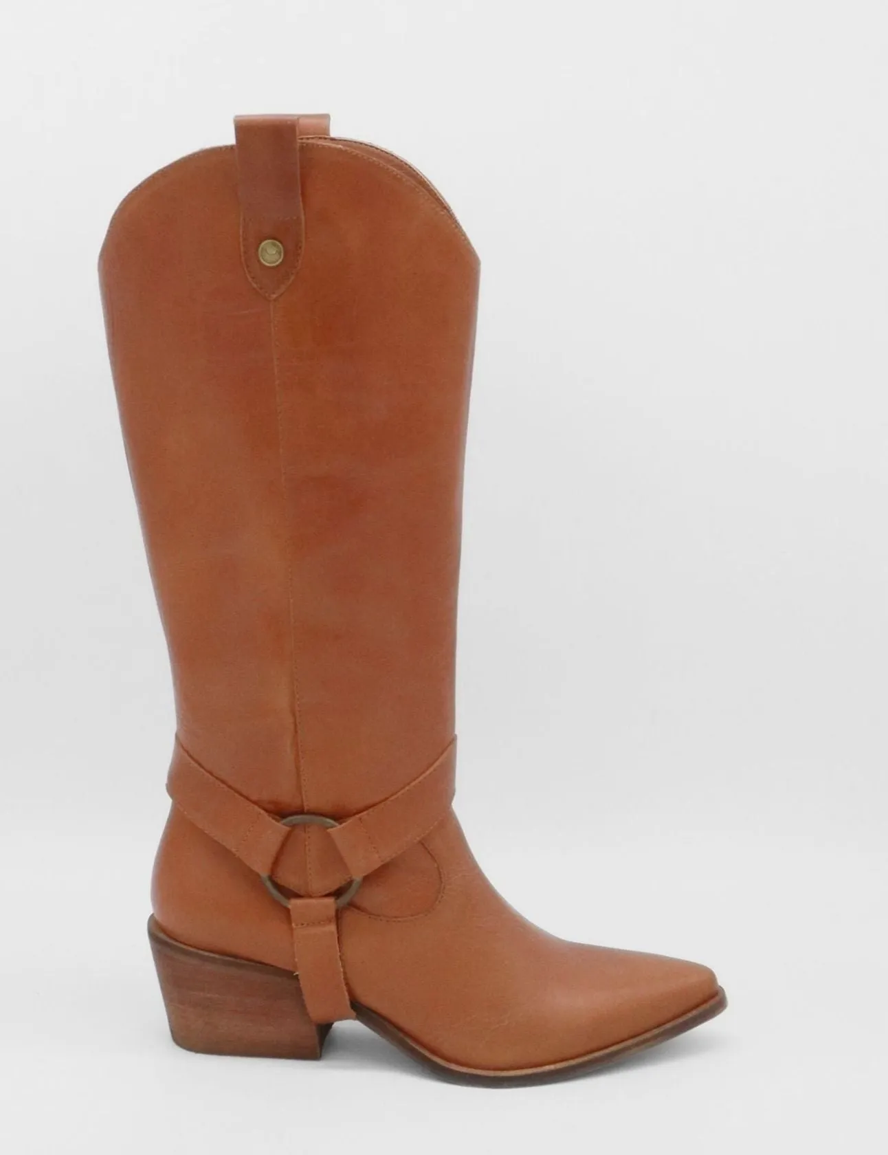 Justin Boots Penelope western cowboy convertible boots in tan leather womens shoes