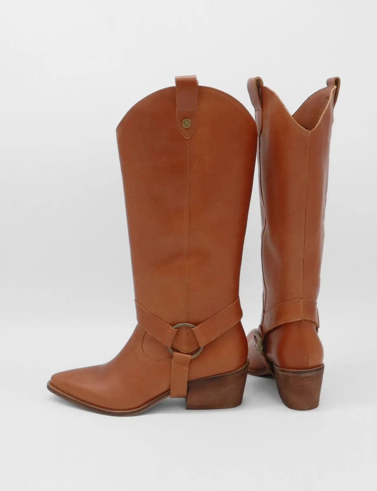 Penelope western cowboy convertible boots in tan leather womens shoes Top Cowboy Boots