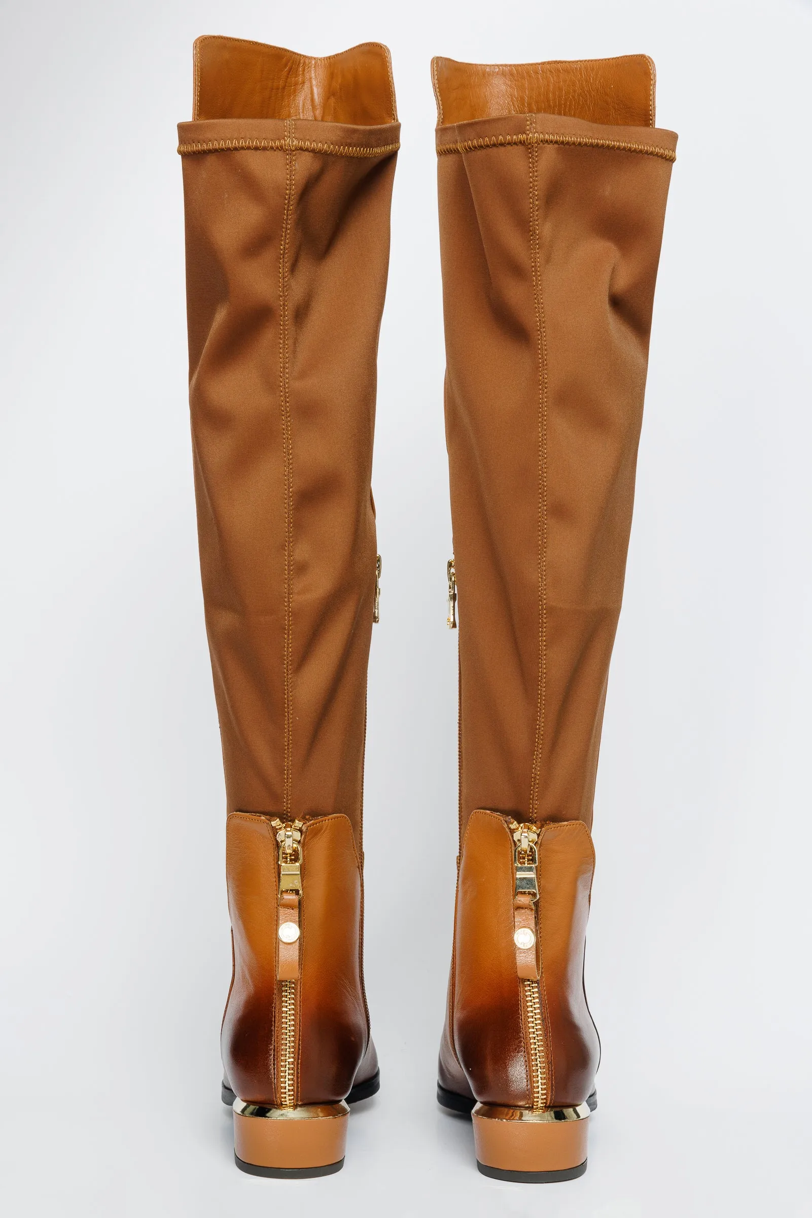 Walking Boots Shops The Fairoks Tan Leather Knee High Women Boot