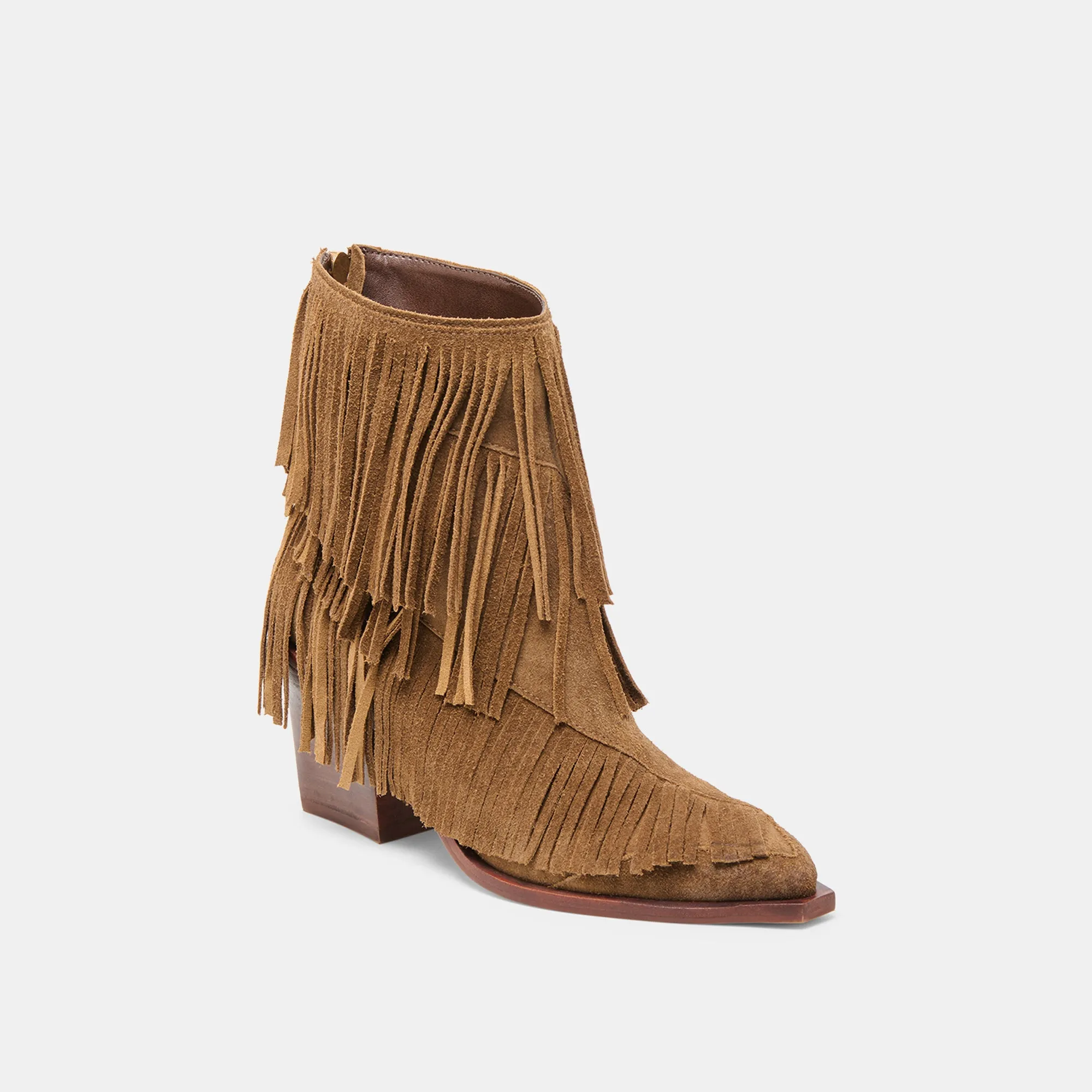 TOREY BOOTIES CHESTNUT SUEDE Boots With No Heel
