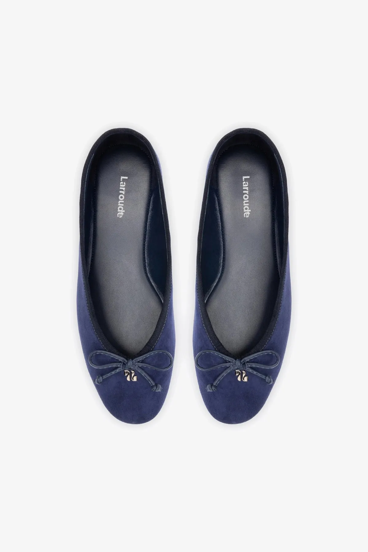 Pavlova Ballet Flat In Indigo Suede Flat Ankle Sandals
