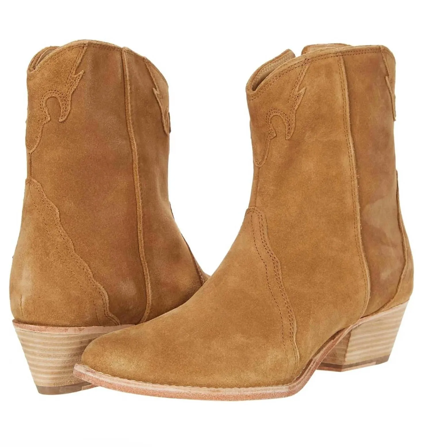 High Knee Boots Platform New Frontier Western Boots In Camel