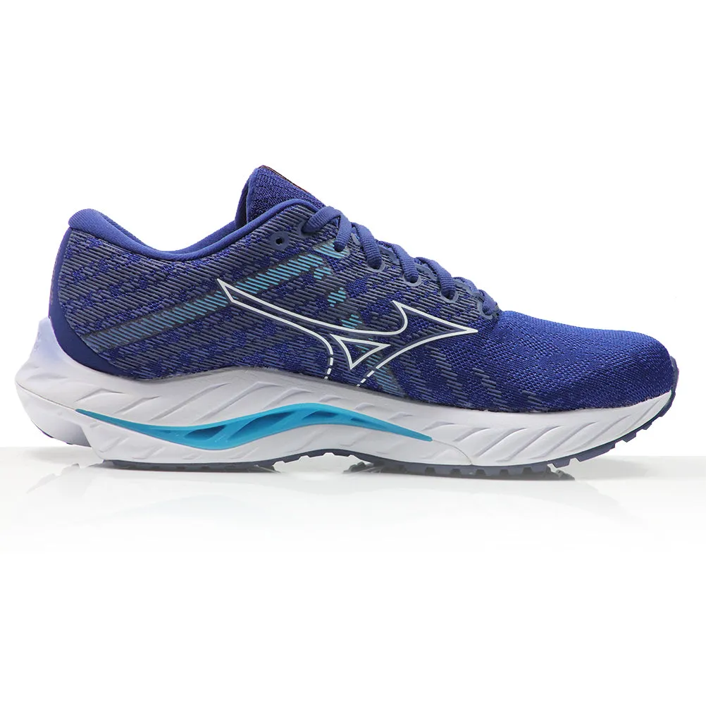 Mizuno Wave Inspire 19 Women's Running Shoe - Bdepths/White/Aqarius Sustainable Running Shoes