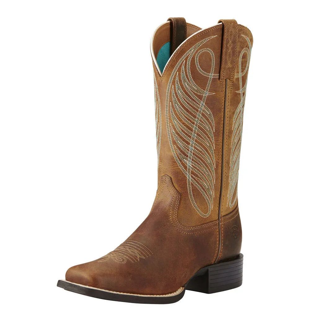 Ariat Women's Round Up Wide Square Toe Western Boot Tall Boots With Heel