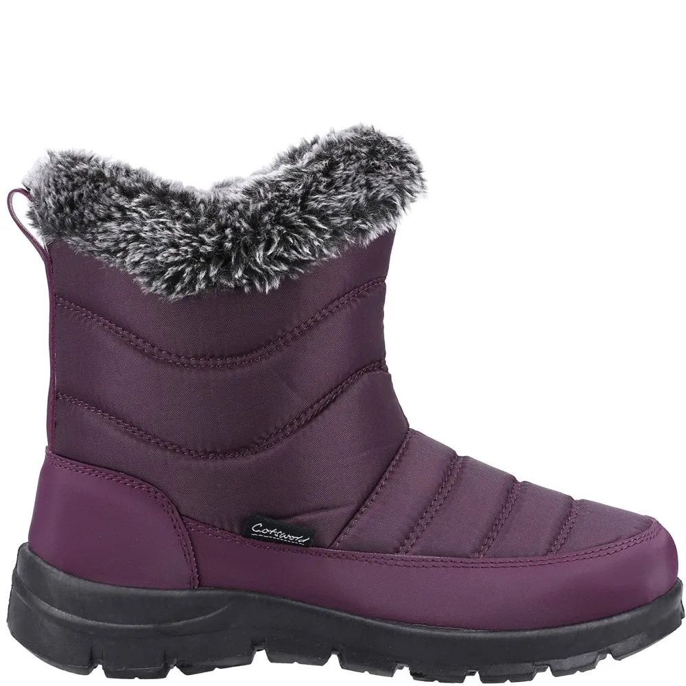 Cotswold Longleat Wellingtons Maroon Cowgirl Boots